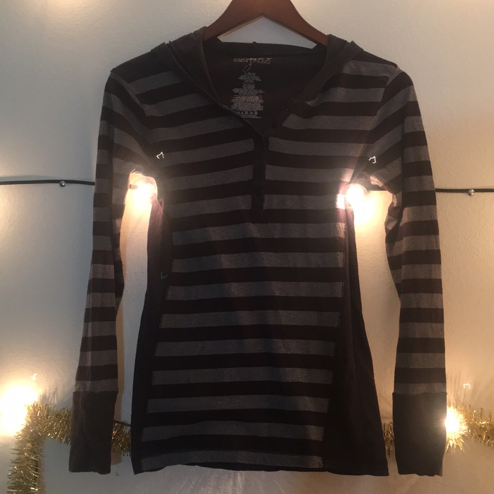 Black striped miley cyrus hoodie